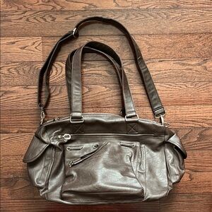 Vintage Y2K style leather shoulder bag